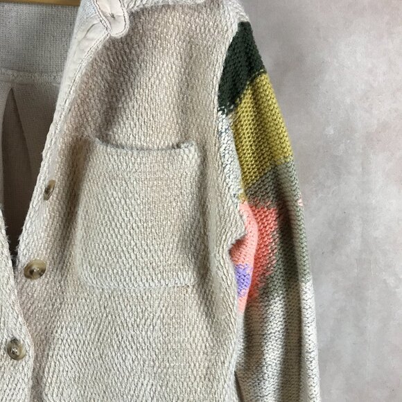 SKIES ARE BLUE Soft Knit Fall Time Boho Shacket Shirt Jacket SMALL - Picture 3 of 7